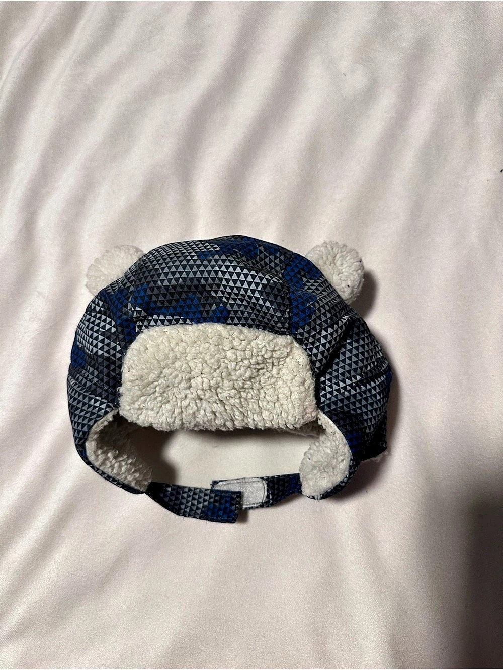 wonder nation Baby Blue Gray Fleece-Lined Hat Like New